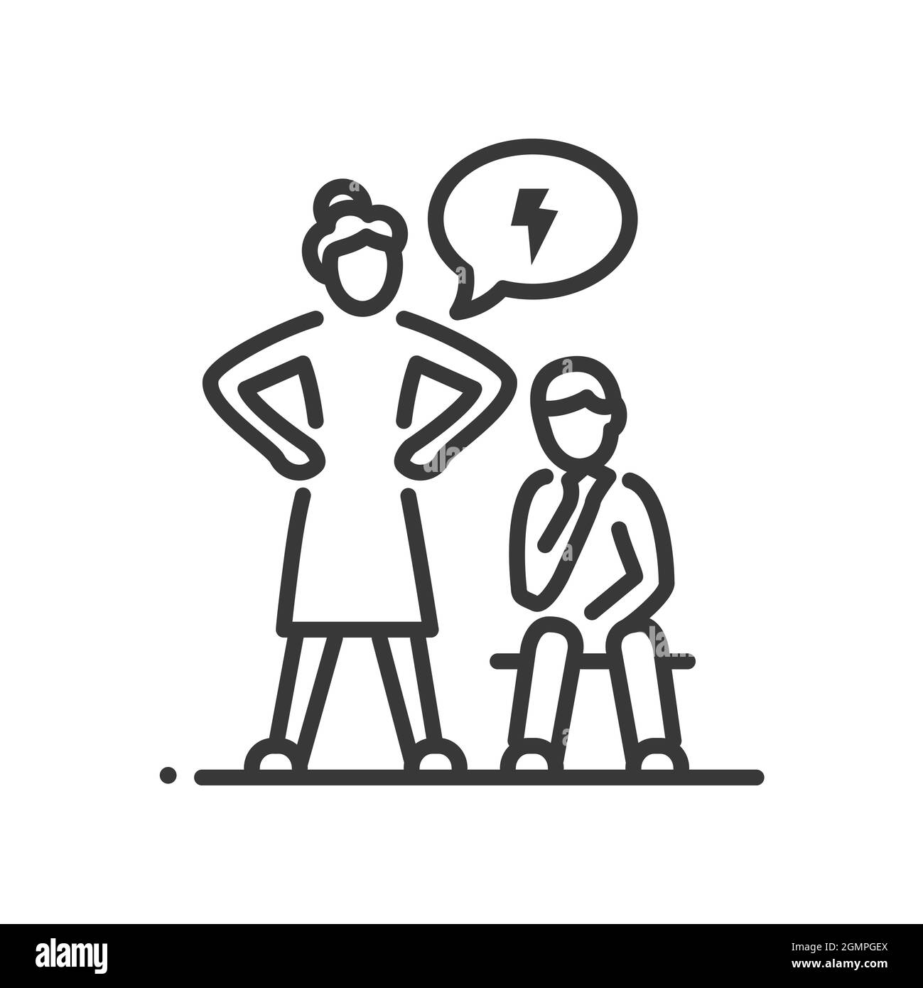 Couple arguing icon Black and White Stock Photos & Images - Alamy