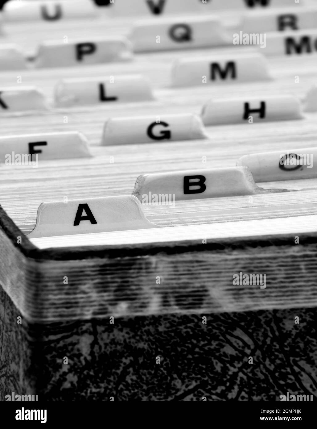 Closeup of index cards for business school or home organization