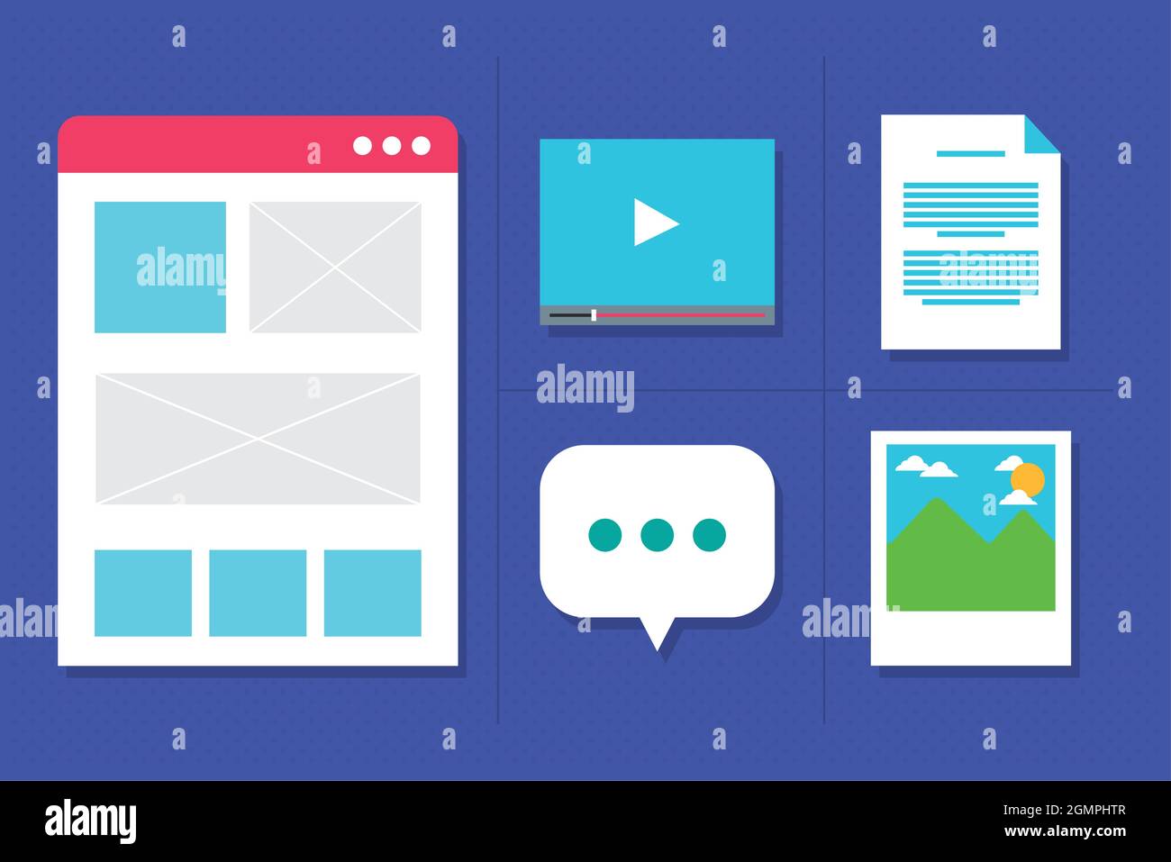 icon set of multimedia design Stock Vector Image & Art - Alamy