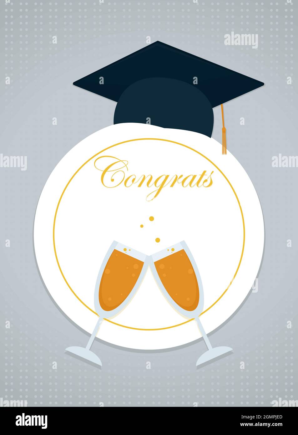 graduation design with champagne glasses Stock Vector Image & Art - Alamy