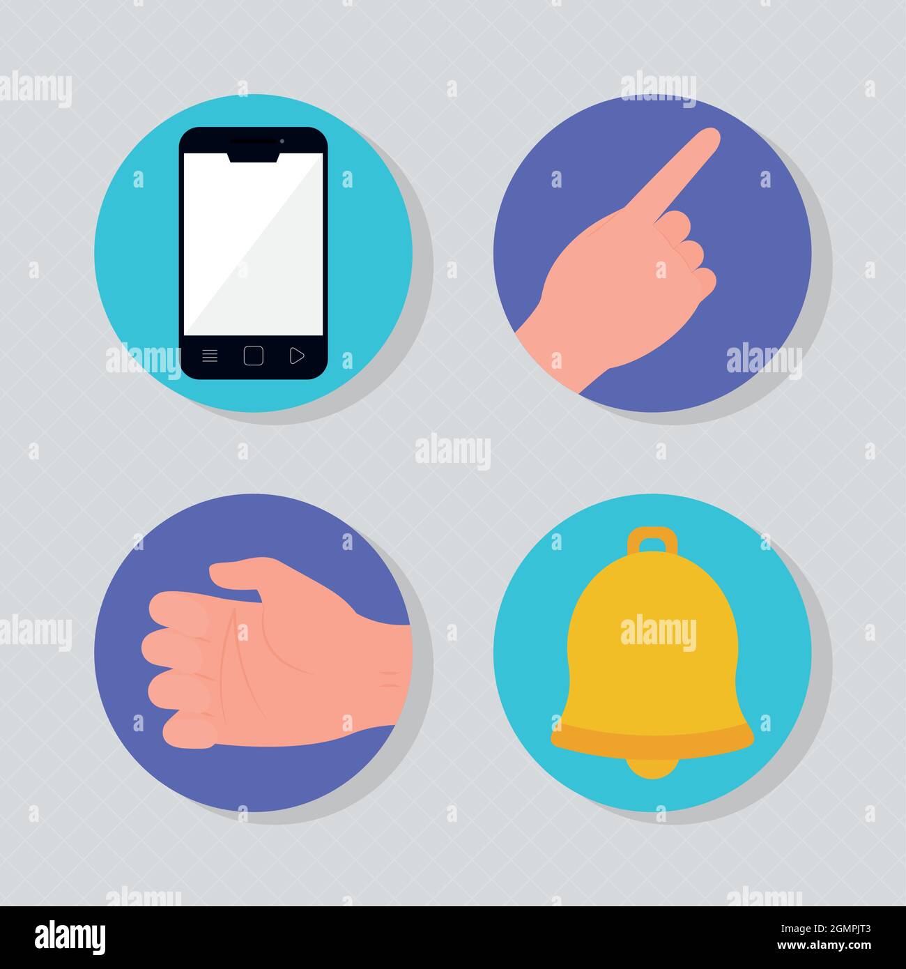 Bell hands Stock Vector Images - Alamy