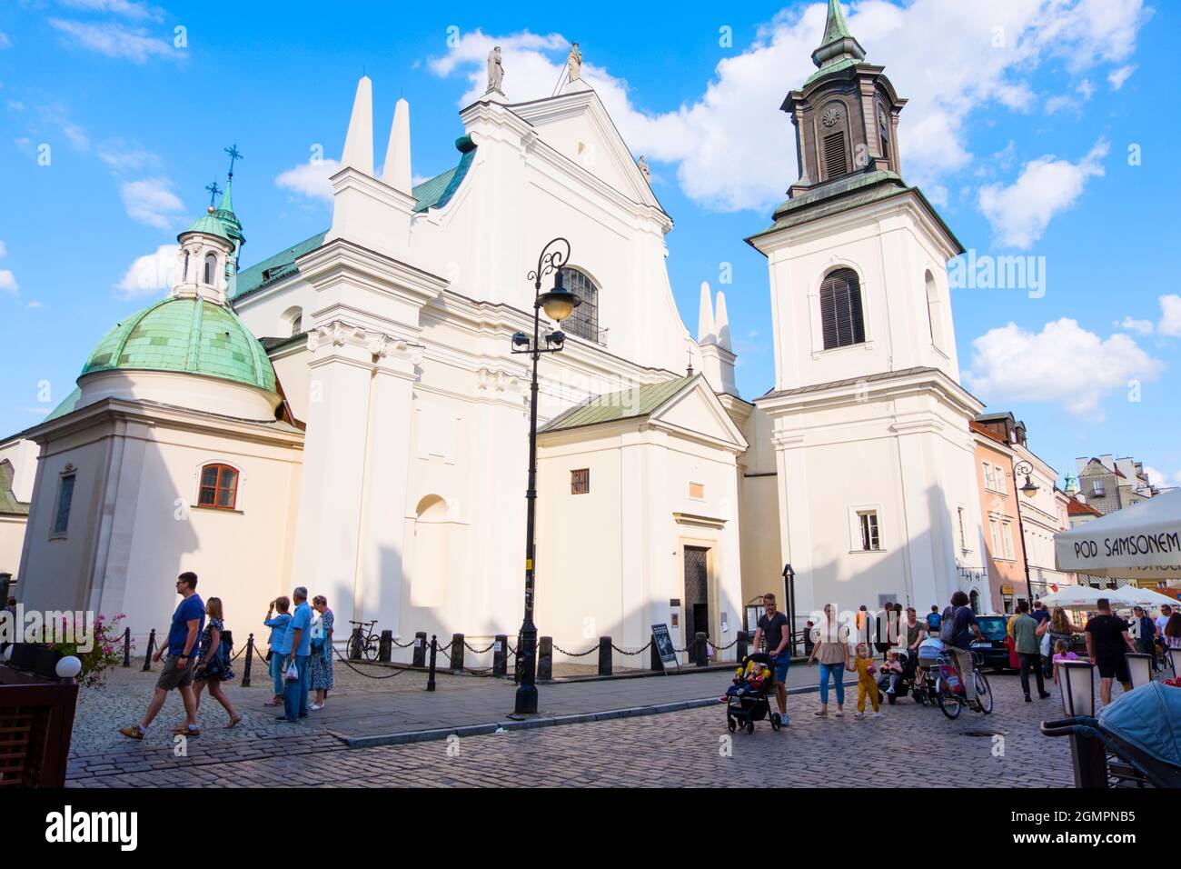 St Hyacinth's Church, Nowe Miasto, new town, Warsaw, Poland Stock Photo