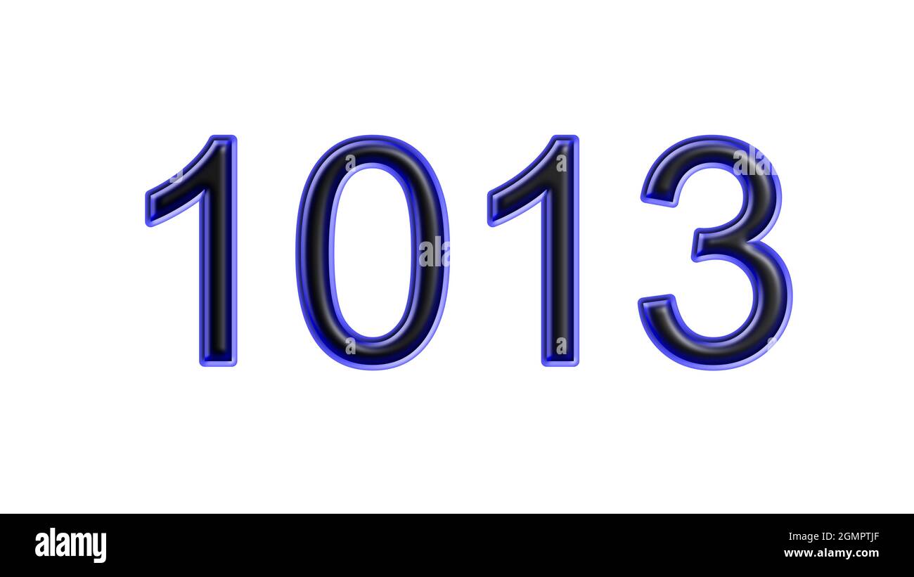 blue 1013 number 3d effect white background Stock Photo - Alamy