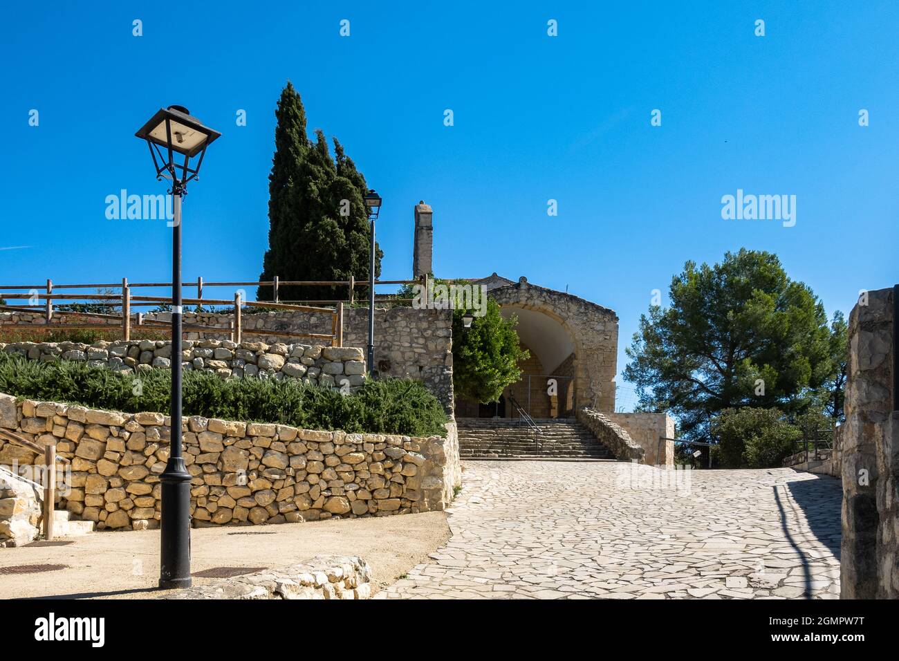Pantano de Foix y Castellet village in Barcelona, Catalonia, Spain Stock Photo