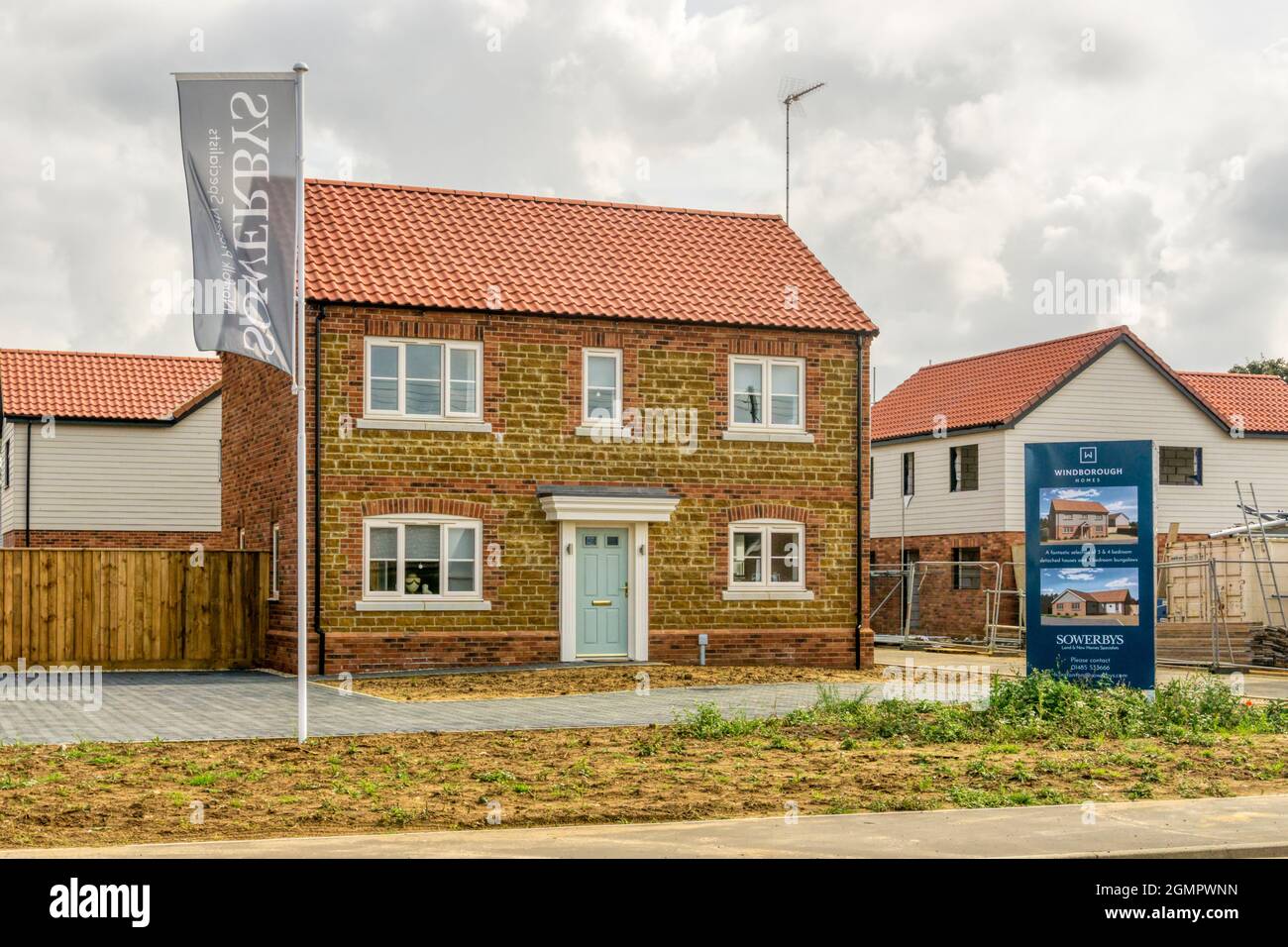 New housing by Windborough Homes for sale. Built on greenfield site in
