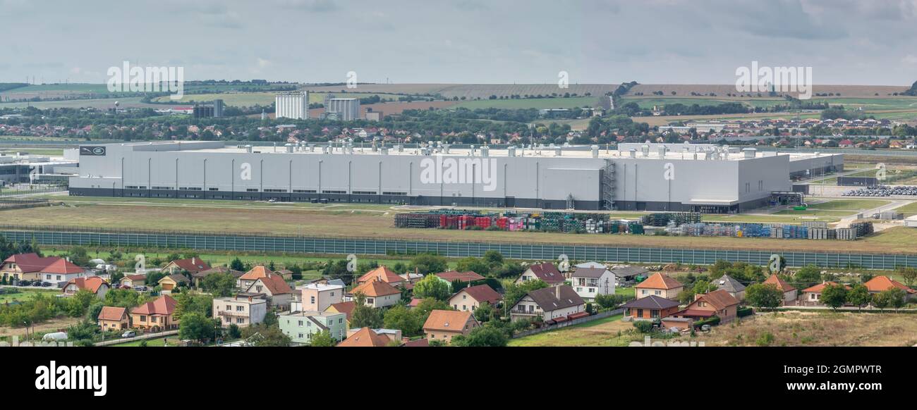 Nitra, Slovakia - September , 18, 2021 : Jaguar Land Rover manufacturing plant in Nitra, Slovakia. Stock Photo