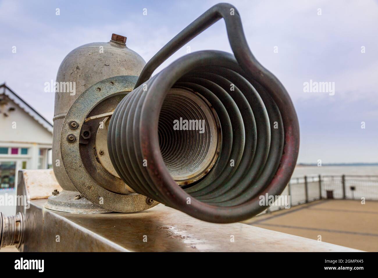 Part of the Quantum Tunnelling Telescope on Southwold Pier, Suffolk, England Stock Photo