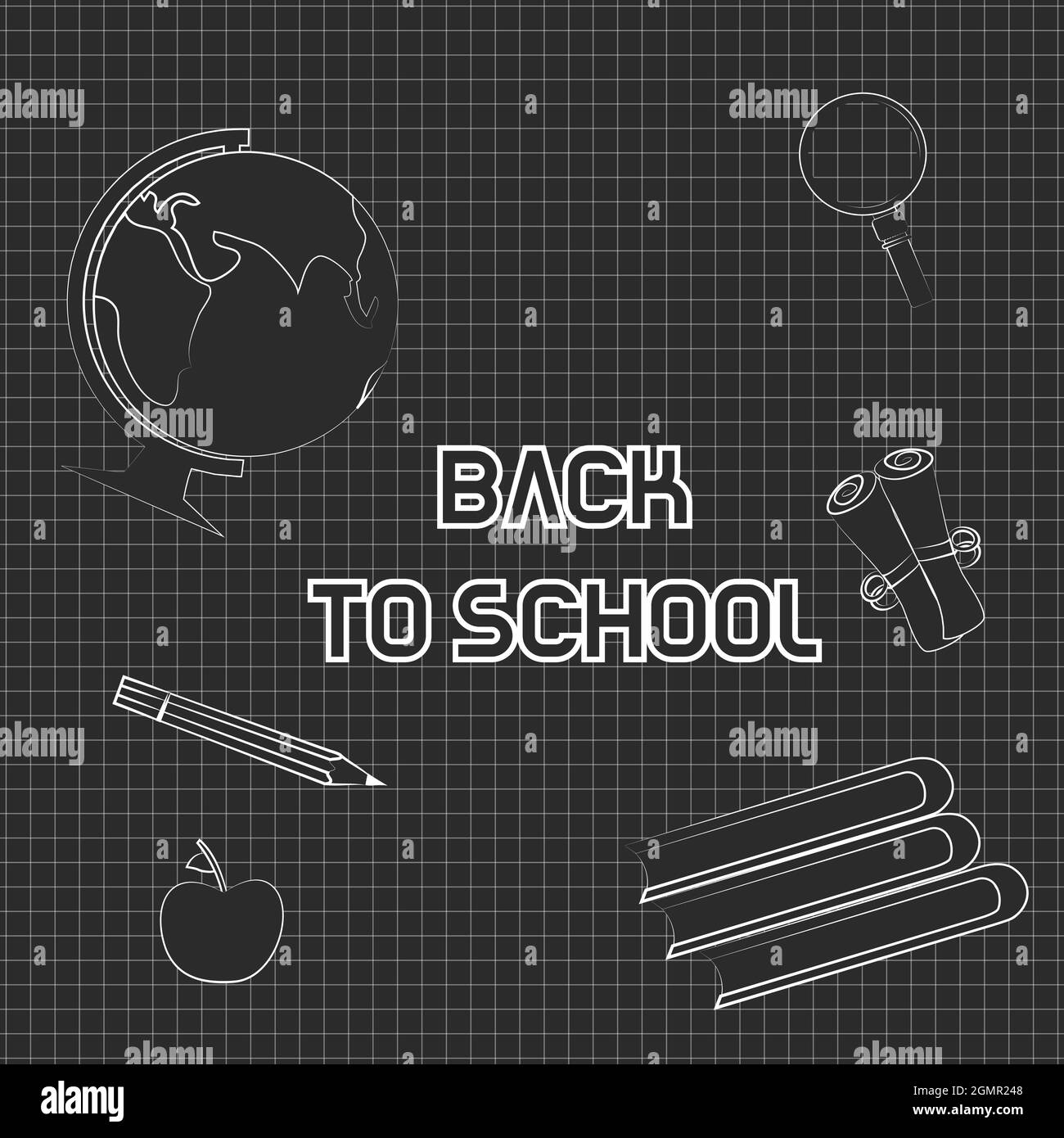 School student with bag Black and White Stock Photos & Images Alamy