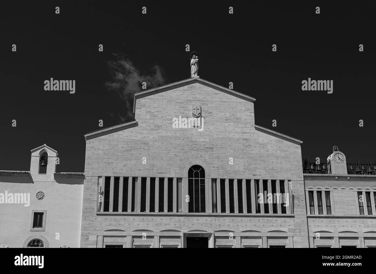 The church of Santa Maria delle Grazie with the adjoining convent is universally known for being the place where Padre Pio of Pietrelcina lived, start Stock Photo