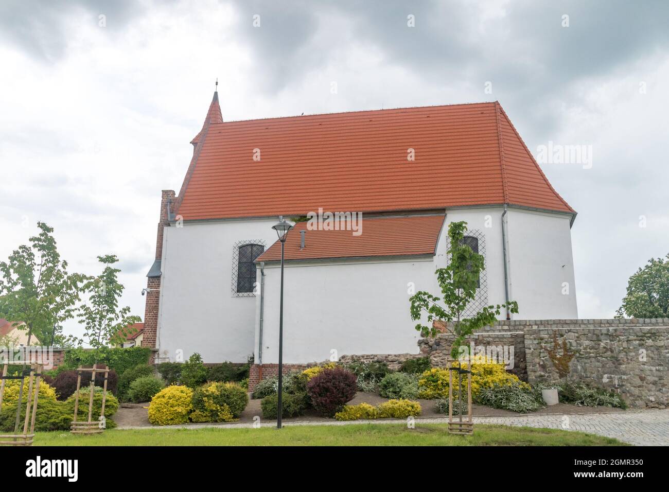 Lubin, Poland - June 1, 2021: Castle chapel in Lubin. Stock Photo