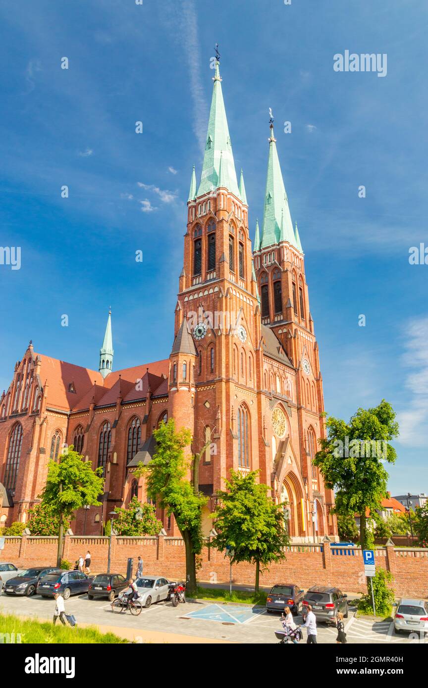 Rybnik, Poland - June 4, 2021: Basilica of St. Anthony. Stock Photo