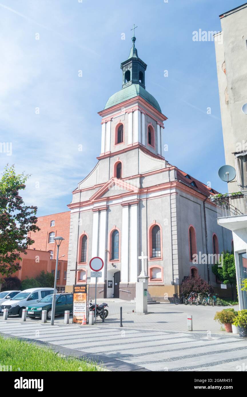 Rybnik, Poland - June 4, 2021: Church of Our Lady of Sorrows (Polish: Kosciol Matki Boskiej Bolesnej). Stock Photo