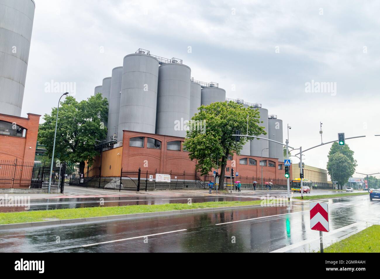 Tychy, Poland - June 5, 2021: Street view on storage and fermentation ...