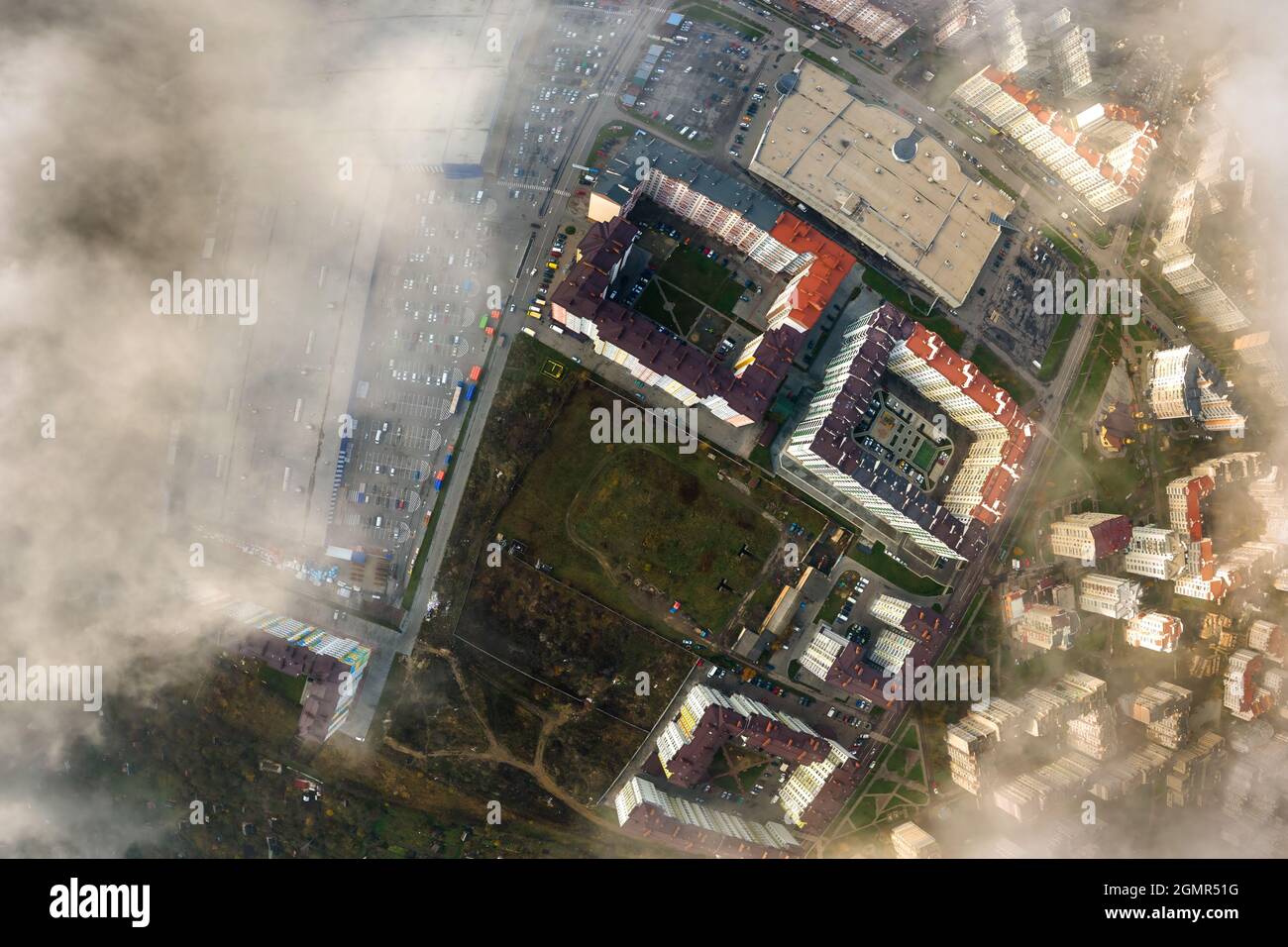 Aerial flying rise over road hi-res stock photography and images - Alamy