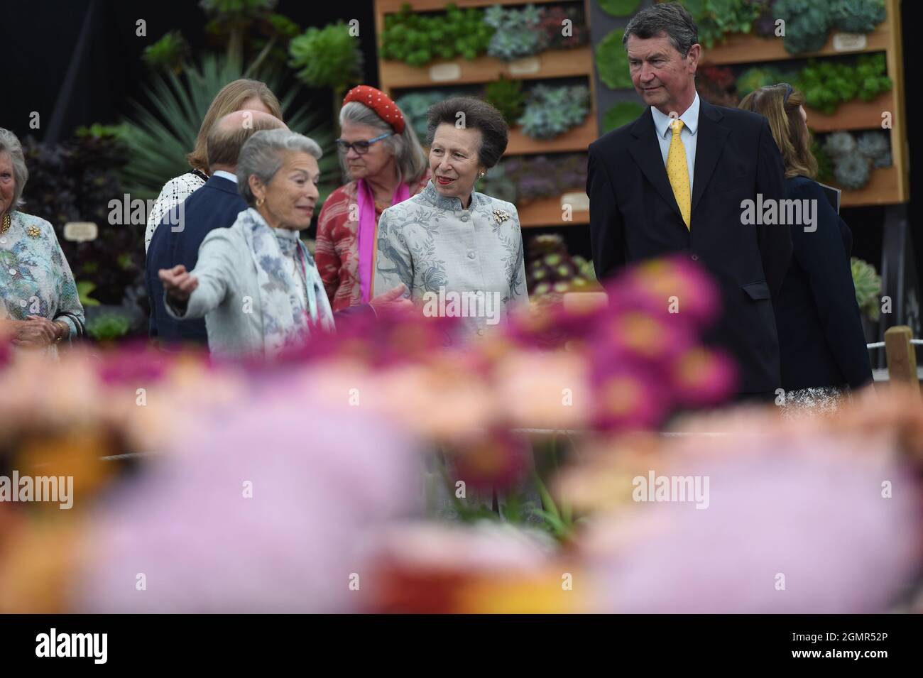 The Princess Royal during the royal visit to the RHS Chelsea Flower Show at the Royal Hospital Chelsea, London. Picture date: Monday September 20, 2021. Stock Photo