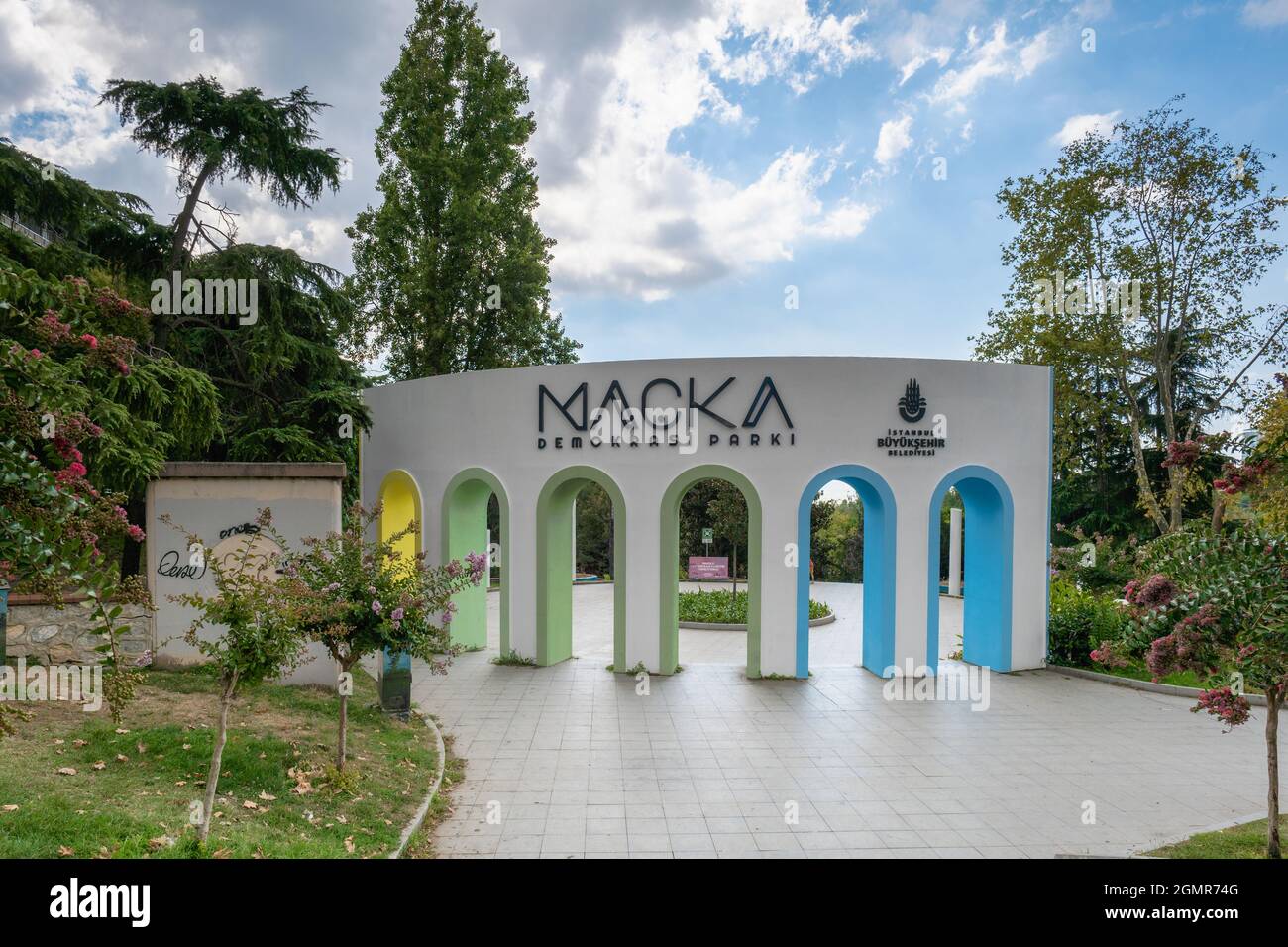 Istanbul, Turkey - September 2021: Macka Democracy Park in Sisli district,  city of Istanbul, Turkey Stock Photo - Alamy