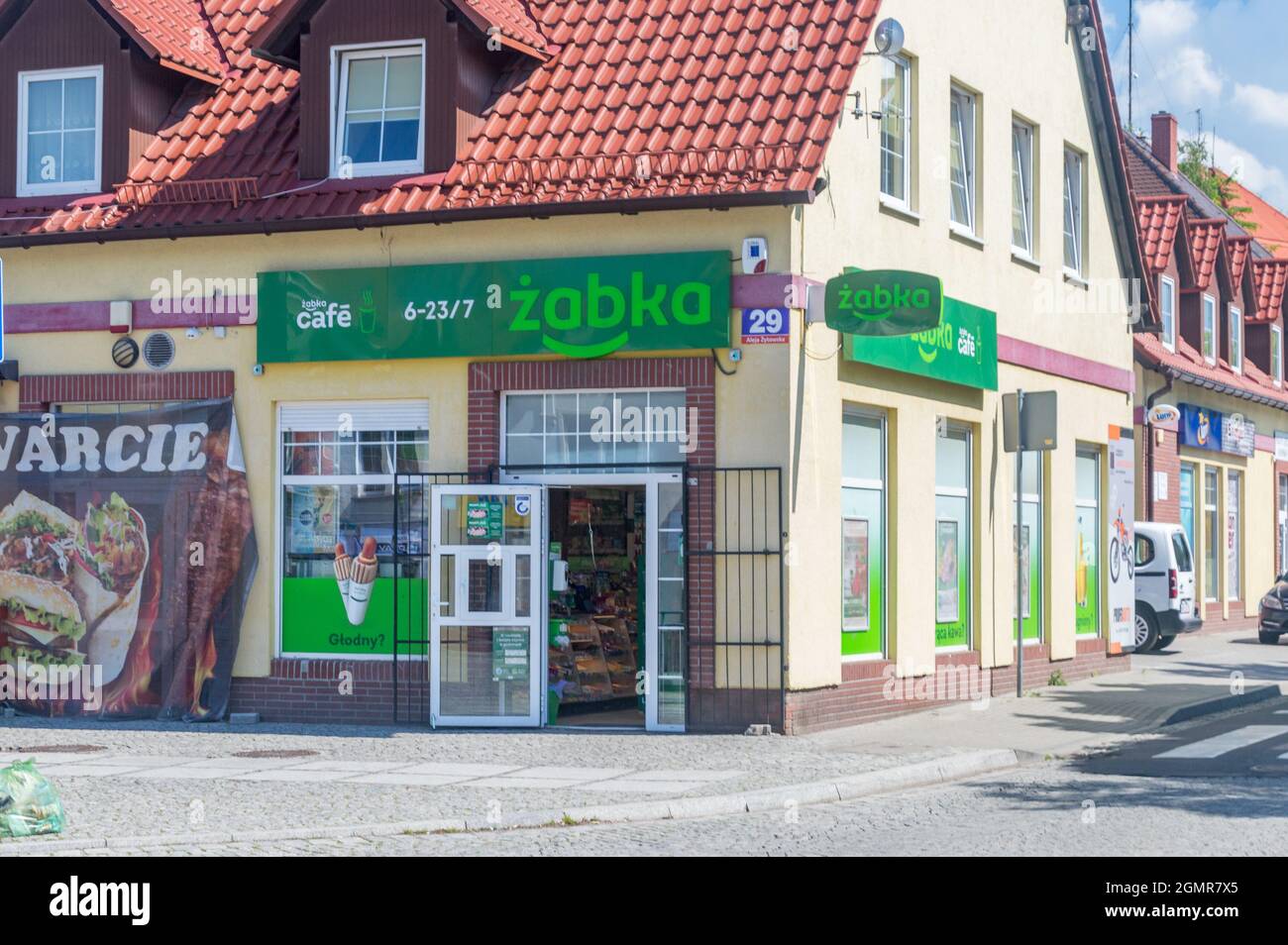 Bogatynia, Poland - June 2, 2021: One of Zabka's nationwide network of convenience stores. Stock Photo