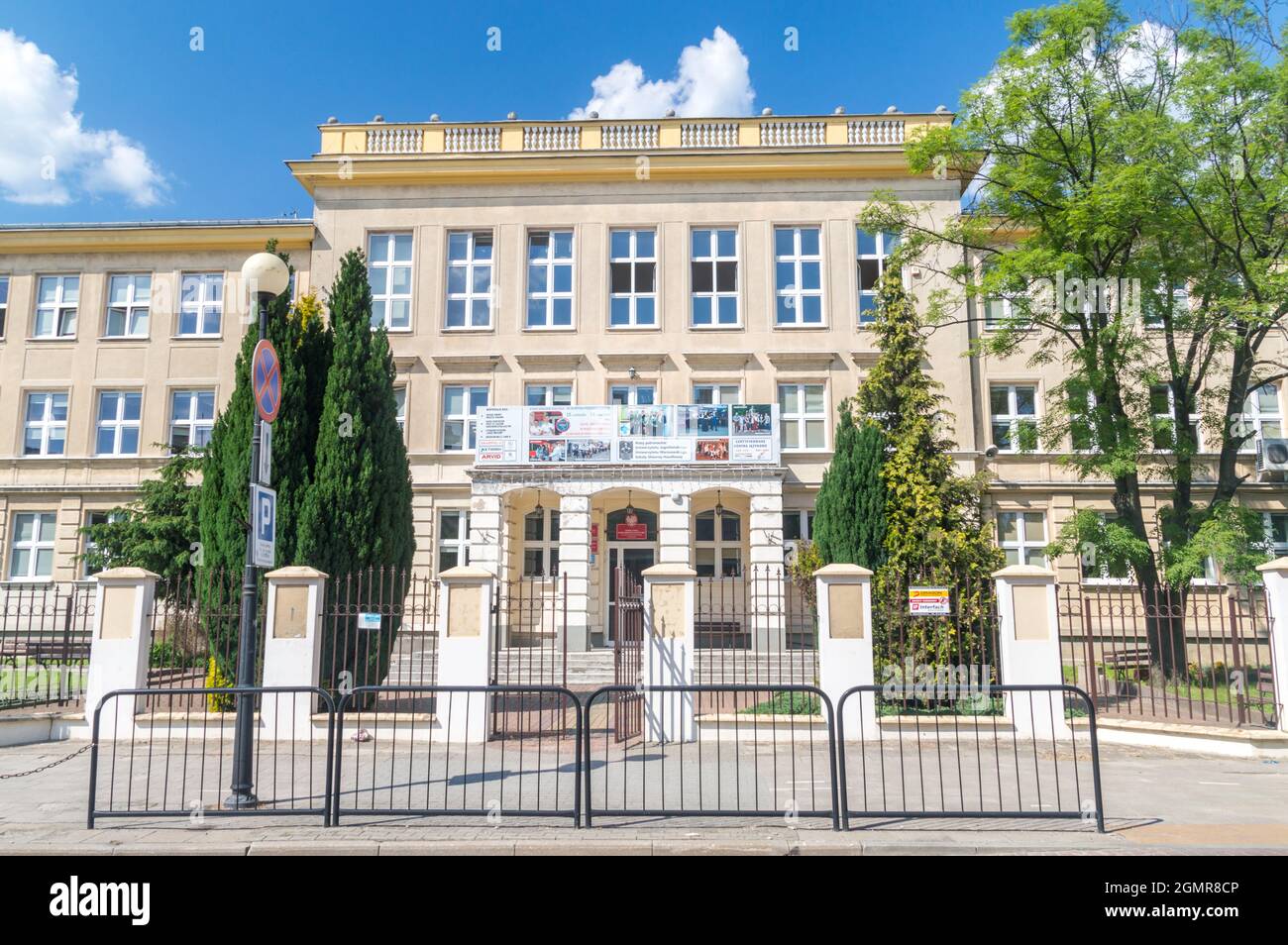 Radom, Poland - June 7, 2021: Complex of general education schools no. 6 in Radom. Stock Photo
