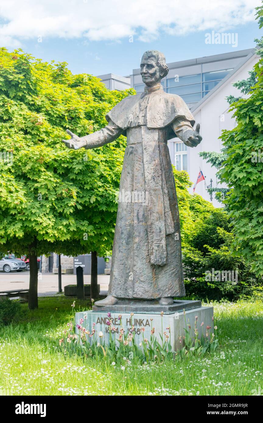 Zilina, Slovakia June 5, 2021 Andrej Hlinka statue. Andrej Hlinka