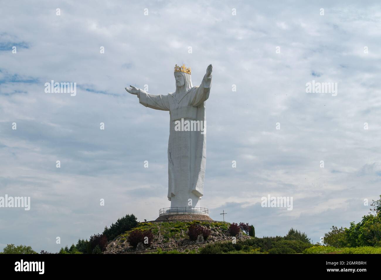 Swiebodzin, Poland - June 1, 2021: The largest figure of Christ the King in the world. Stock Photo