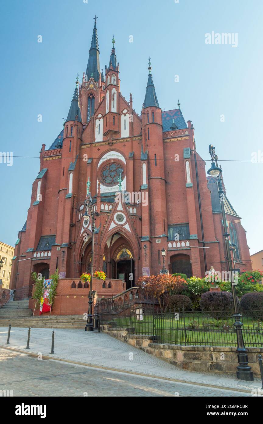 Walbrzych, Poland - June 3, 2021: Holy Guardian Angels church in Walbrzych. Stock Photo