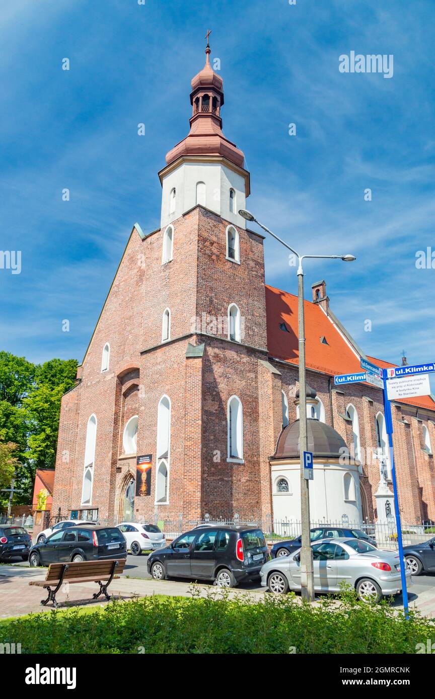 Zory, Poland - June 4, 2021: Church of Saints Philip and James in Zory. Stock Photo