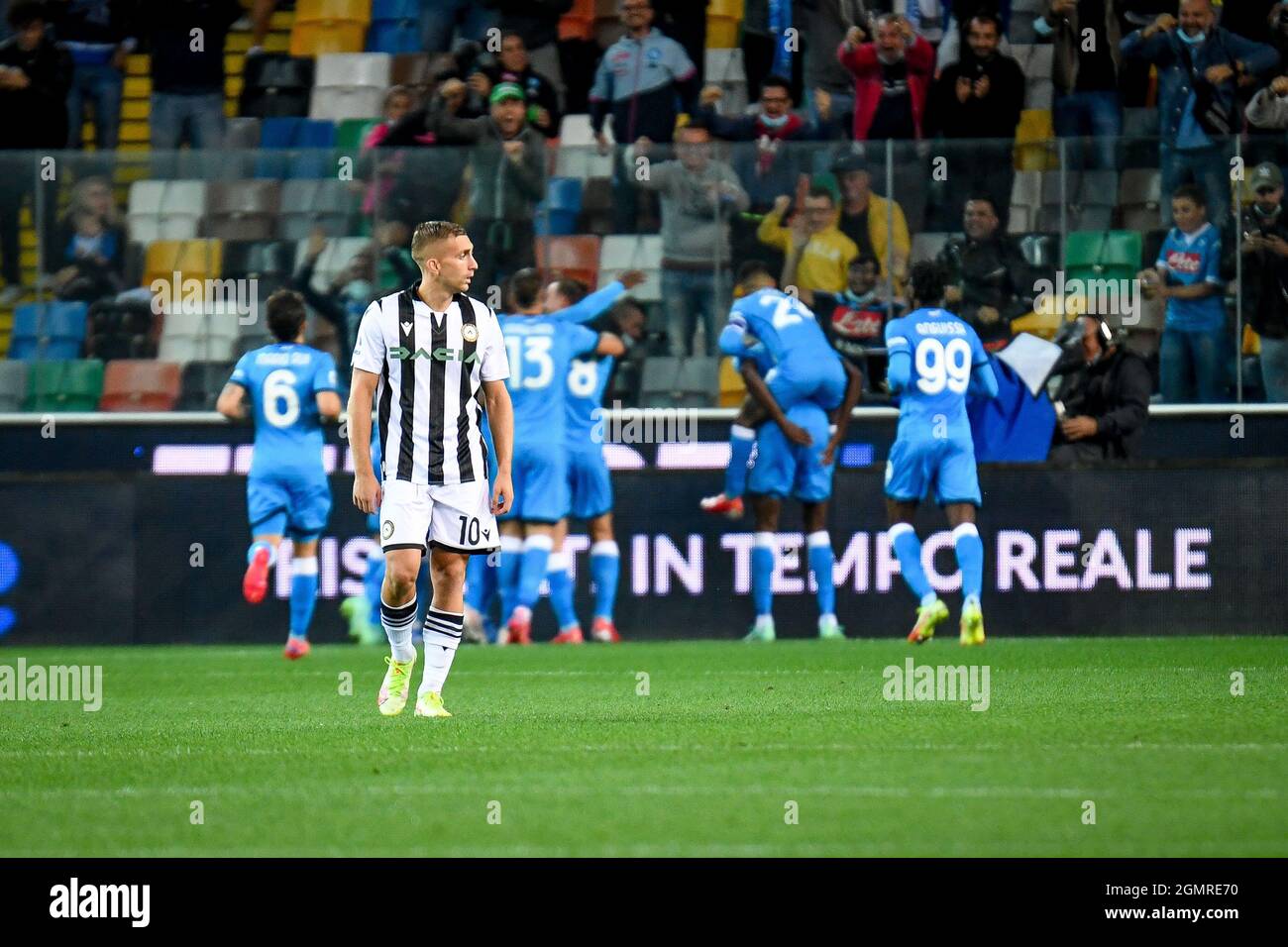 Kalidou Koulibaly (SSC Napoli) and Gerard Deulofeu ( Udinese Calcio ) They  compete for the ball during the Serie A 2021/22 match between SSC. Napoli  and Udinese Calcio at Diego Armando Maradona