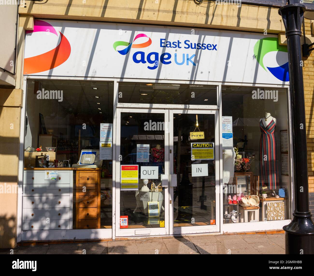 Hastings, United Kingdom July 31 2020 The frontage of Age UK Charity