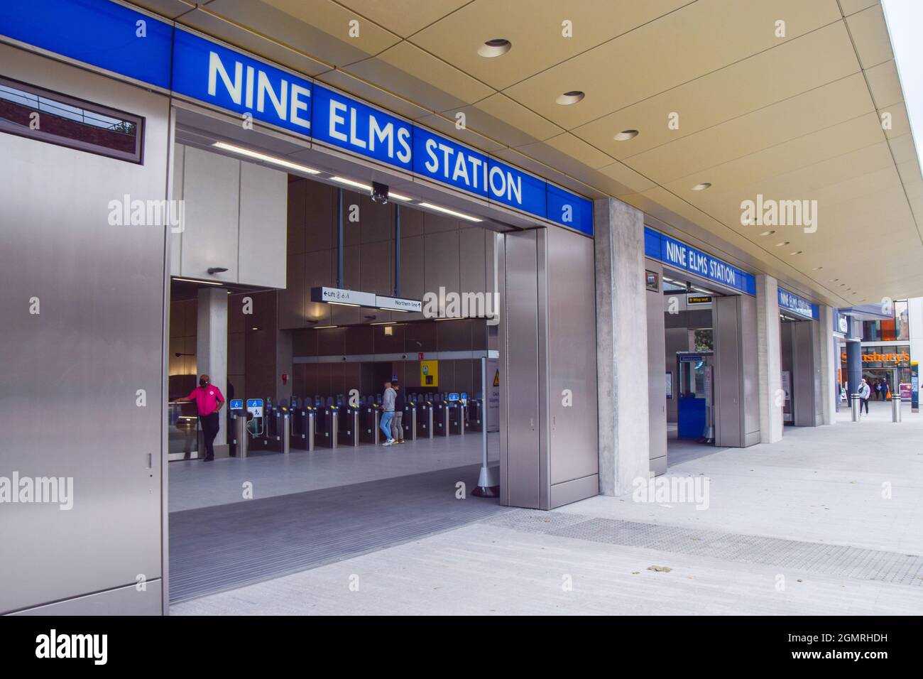 london-uk-20th-sep-2021-exterior-view-of-the-nine-elms-underground