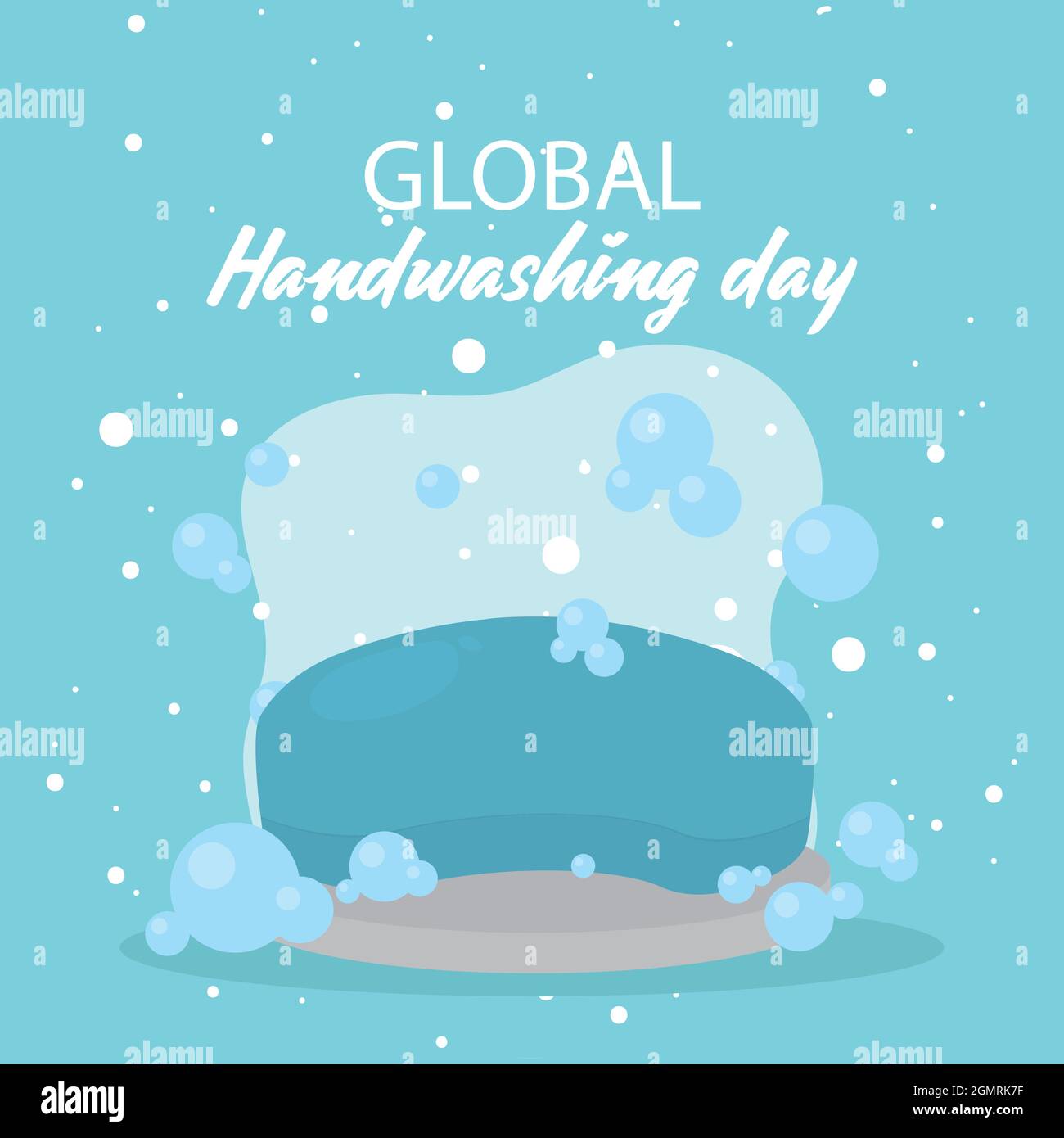 Global handwashing day with soap and bubbles Stock Vector Image & Art ...
