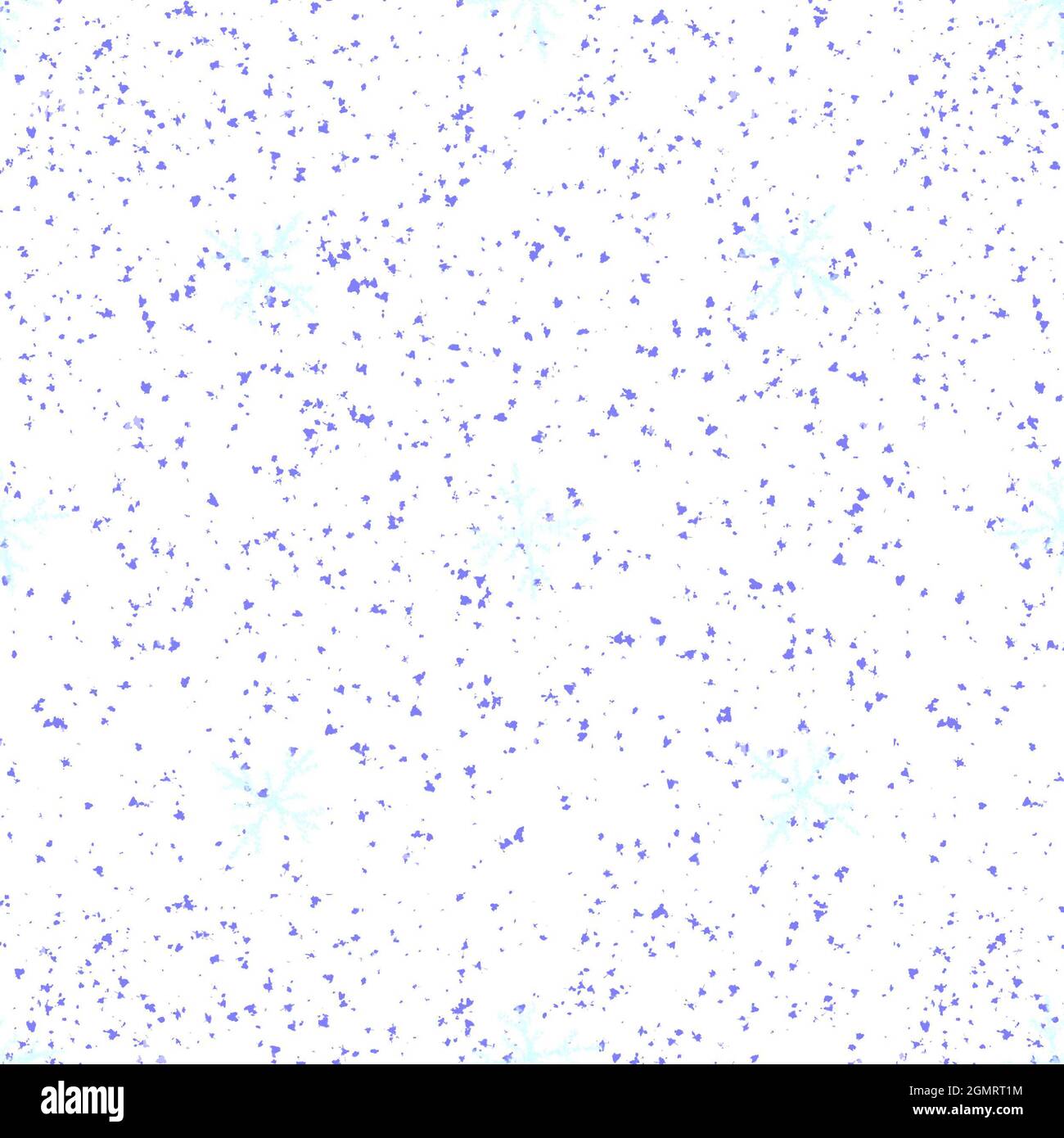 Hand Drawn Snowflakes Christmas Seamless Pattern. Subtle Flying Snow ...