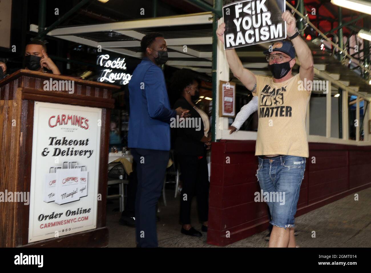 BLM and Activists Pickets Restaurant over Covid19 Vaccine Card Arrest