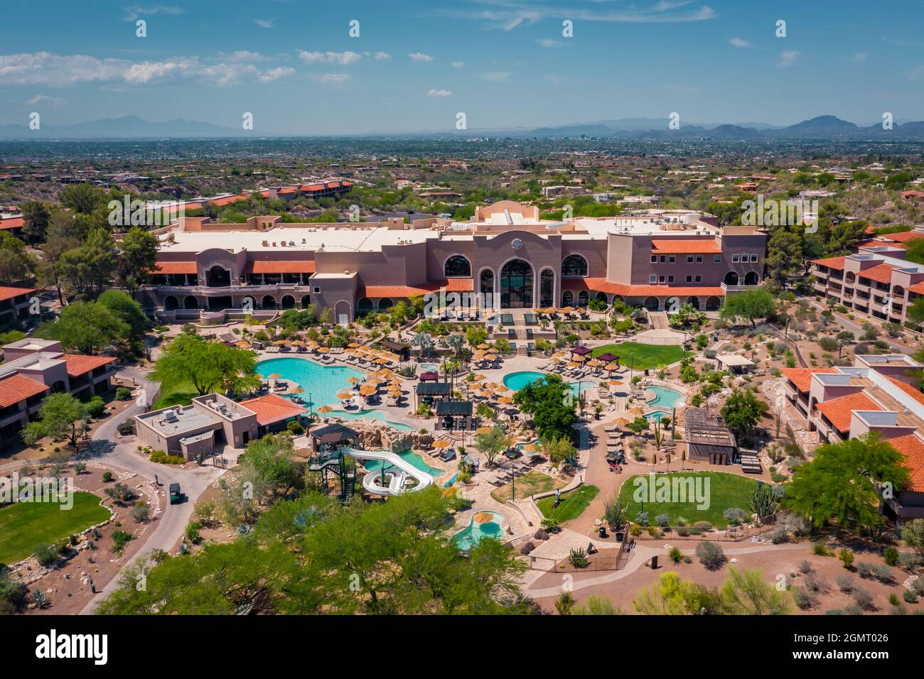 Luxury hotel and spa with pool in Tucson Stock Photo Alamy