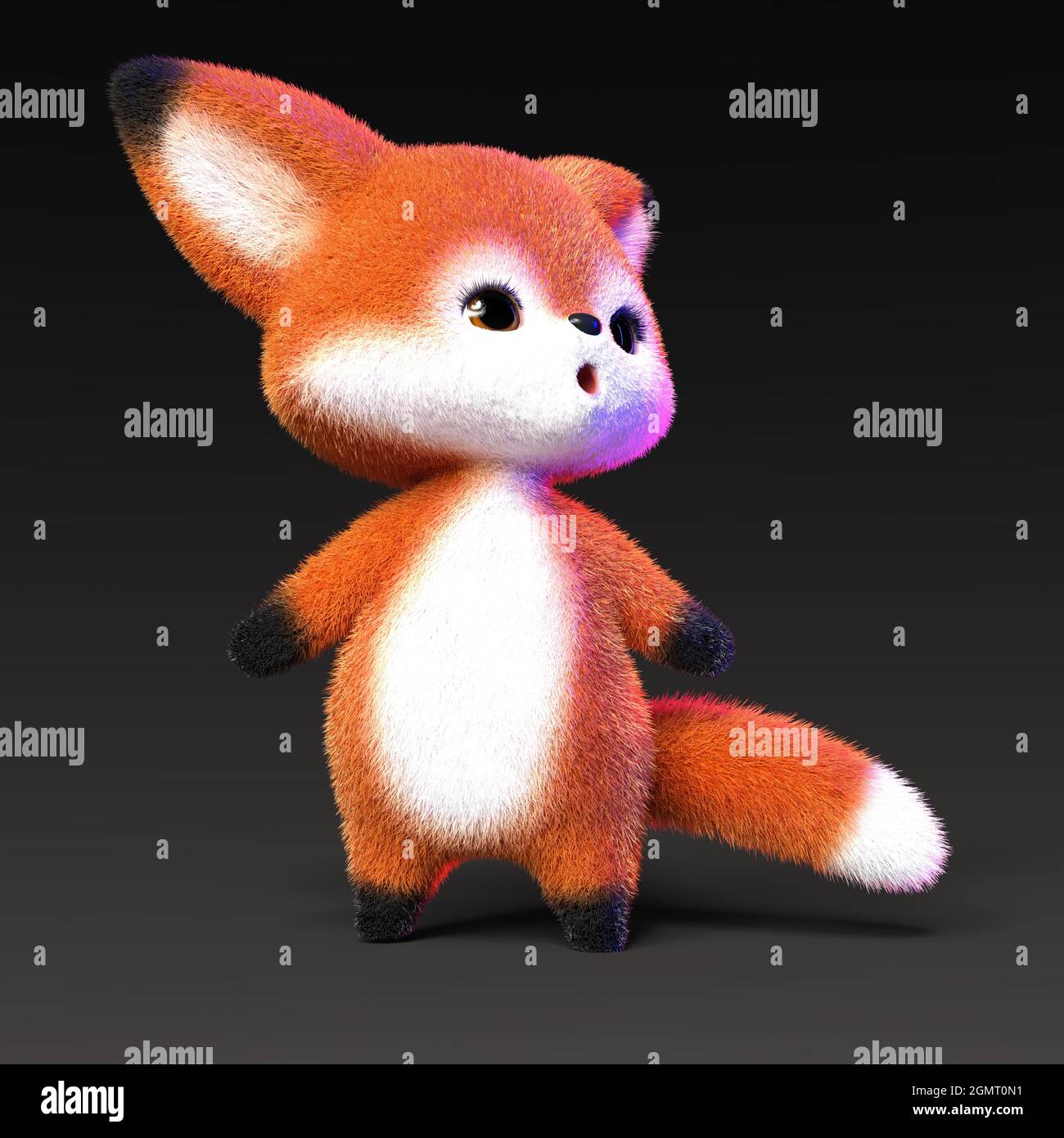 3D-illustration of a cute and funny cartoon fox looking corious. isolated rendering object Stock Photo - Alamy 3D-illustration of a cute and funny cartoon fox looking corious. isolated rendering object Stock Photo - Alamy