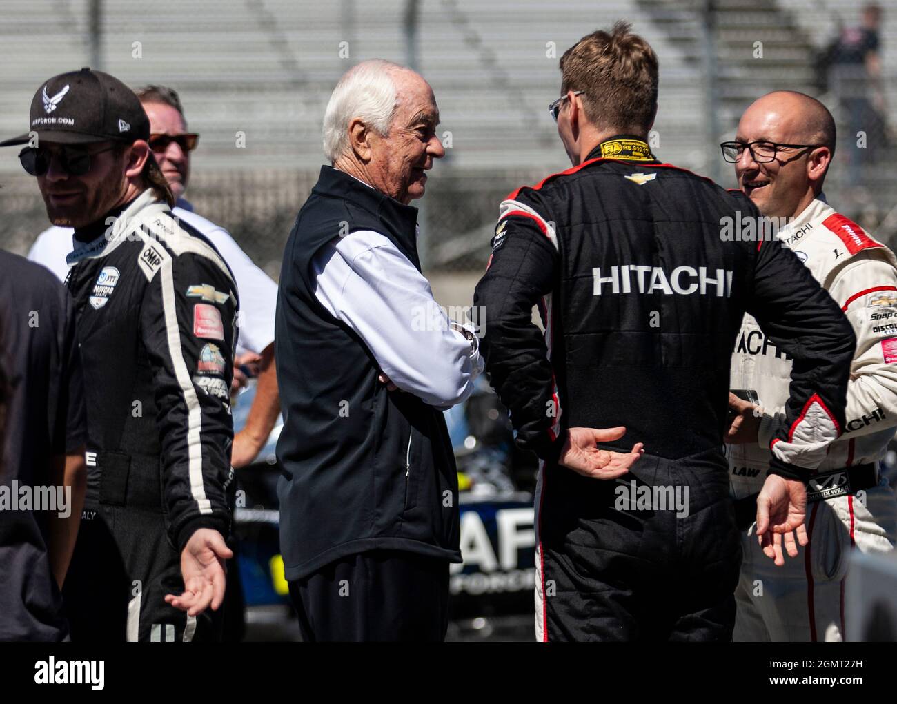 CAPTION CORRECTION: September 19 2021 Monterey CA, U.S.A. Retired racing driver and businessman Roger Penske on the grid before the NTT Firestone Grand Prix of Monterey Race at Weathertech Raceway Laguna Seca Monterey, CA Thurman James/CSM Stock Photo