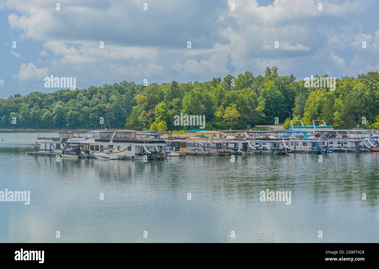 A marina on Laurel River Lake in Daniel Boone National Forest, Corbin