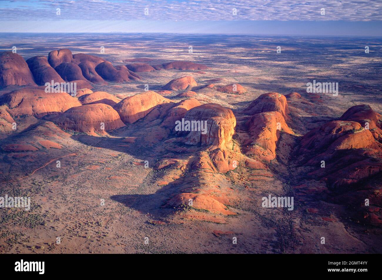 The  amazing Kata Tjuta (Olgas) sandstone rock formations in Uluru-Kata Tjuta National Park in outback Australia. Stock Photo