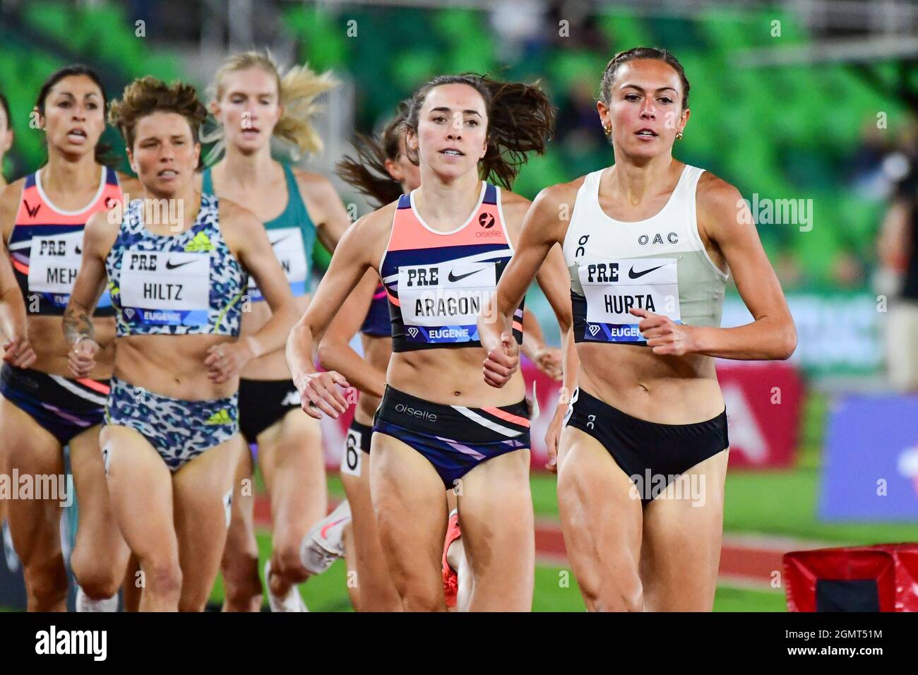 Sage Hurta (USA) finished the 1500m in 4:07.50 during the 46th Prefontaine Classic, Friday, Aug. 20, 2021, in Eugene, Ore. (Dylan Stewart/Image of Spo Stock Photo