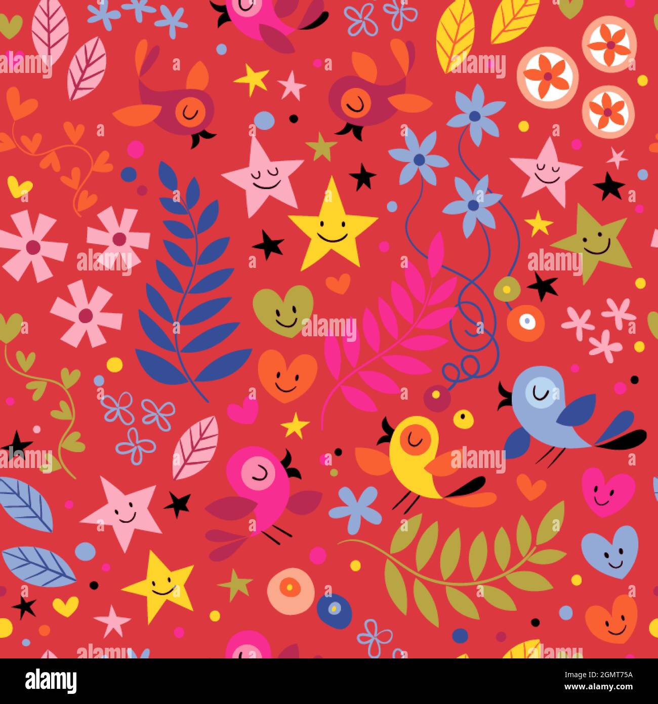 Hand Drawn Seamless Repeat Background Pattern Stock Photo - Alamy