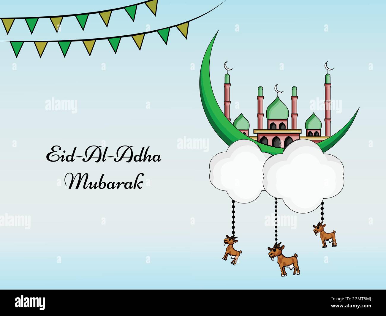 Eid Ul Adha Muslim Festival Background Stock Vector Image & Art ...