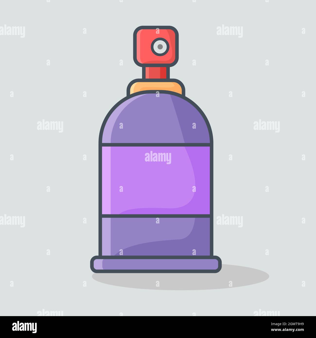 hair spray bottle isolated cartoon vector illustration in flat style