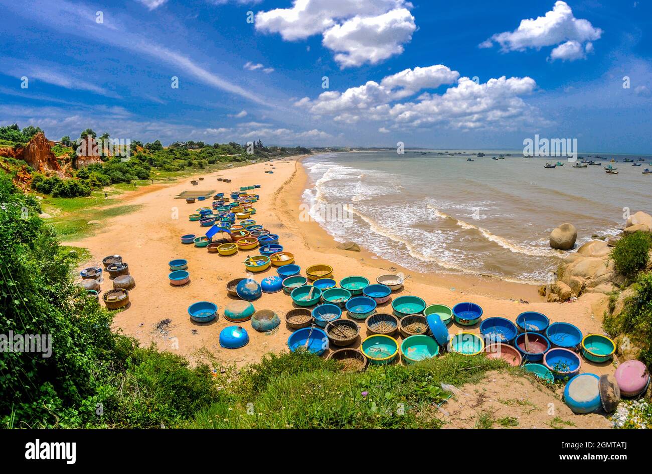 Ganh Son beach in Binh Thuan province southern Vietnam Stock Photo