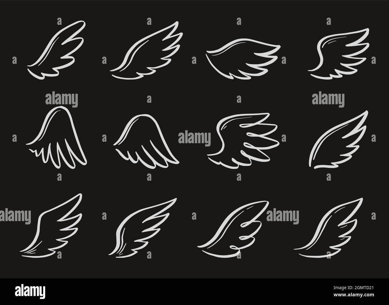 https://c8.alamy.com/comp/2GMTD21/angel-doodle-wing-set-on-chalkboard-hand-drawn-sketch-style-wing-bird-feather-angel-concept-vector-illustration-pencil-line-drawing-2GMTD21.jpg
