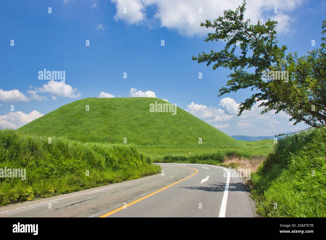 Komezuka And Aso Panorama Line Kumamoto Prefecture Japan Stock Photo Alamy