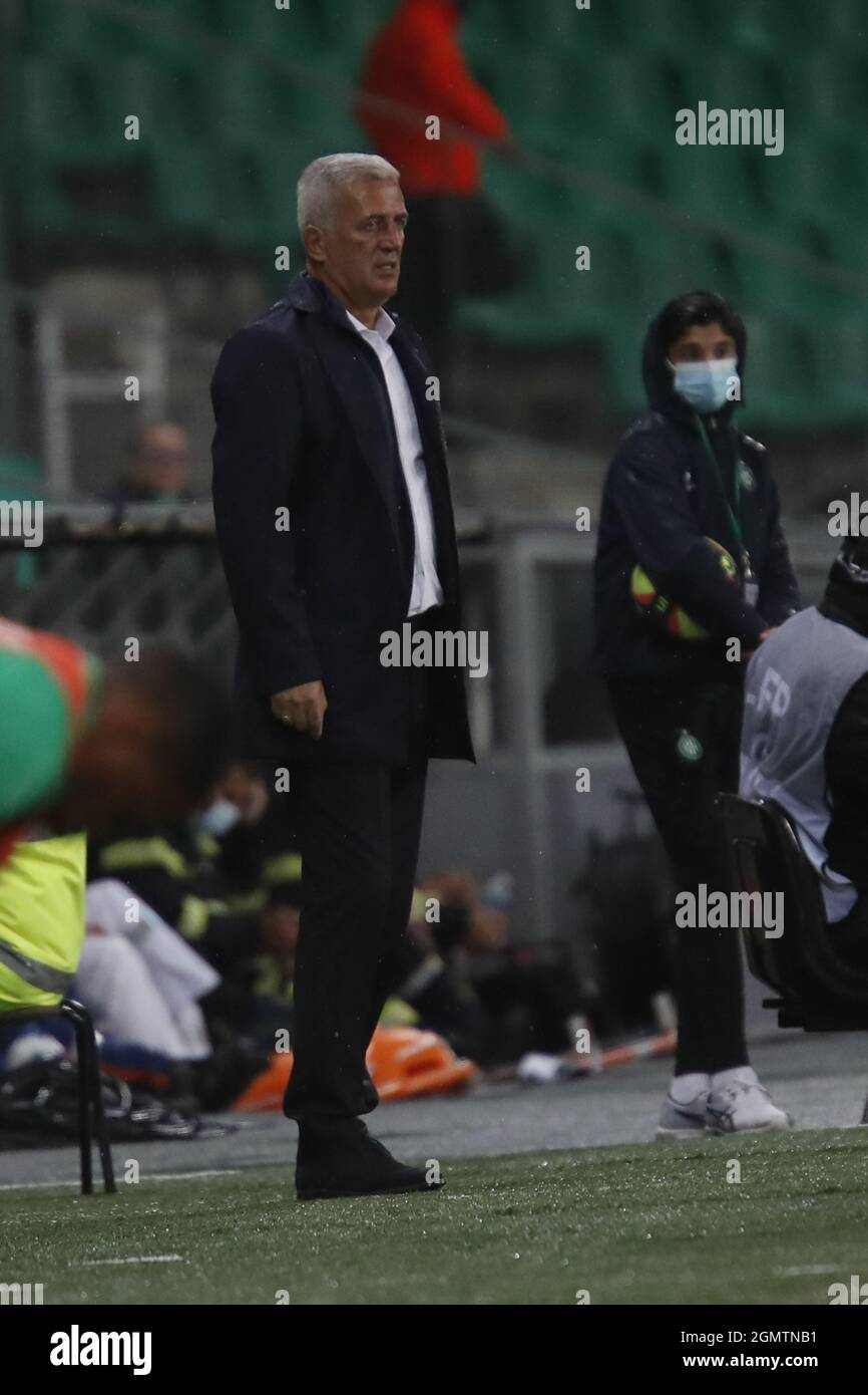 Vladimir PETKOVIC coach of Bordeaux during the French championship Ligue 1 football match between AS Saint-Etienne and FC Girondins de Bordeaux on September 18, 2021 at Geoffroy-Guichard stadium in Saint-Etienne, France - Photo: Romain Biard/DPPI/LiveMedia Stock Photo
