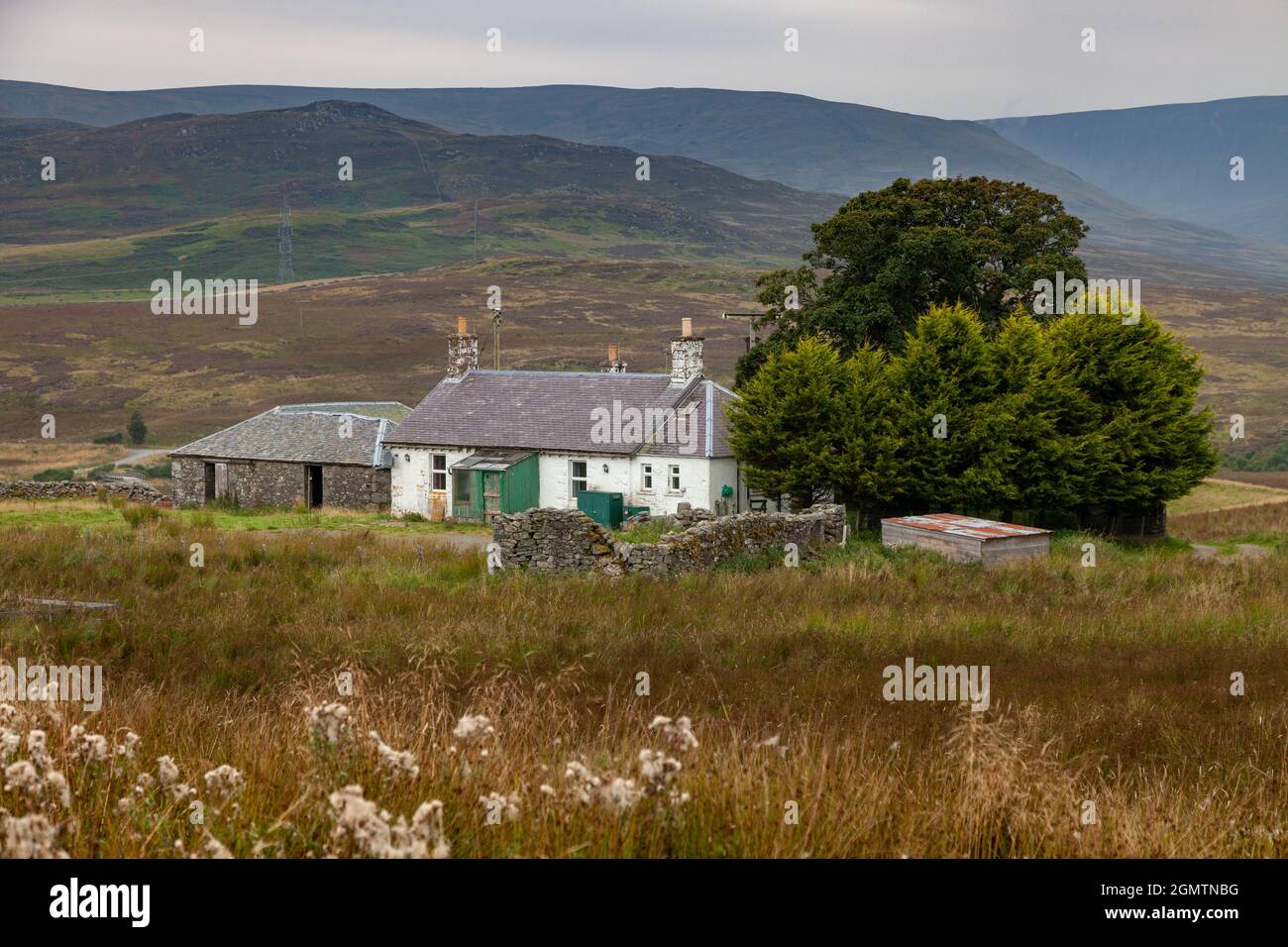 A rural farm house near Amulree Perth and Kinross, Scotland Stock Photo