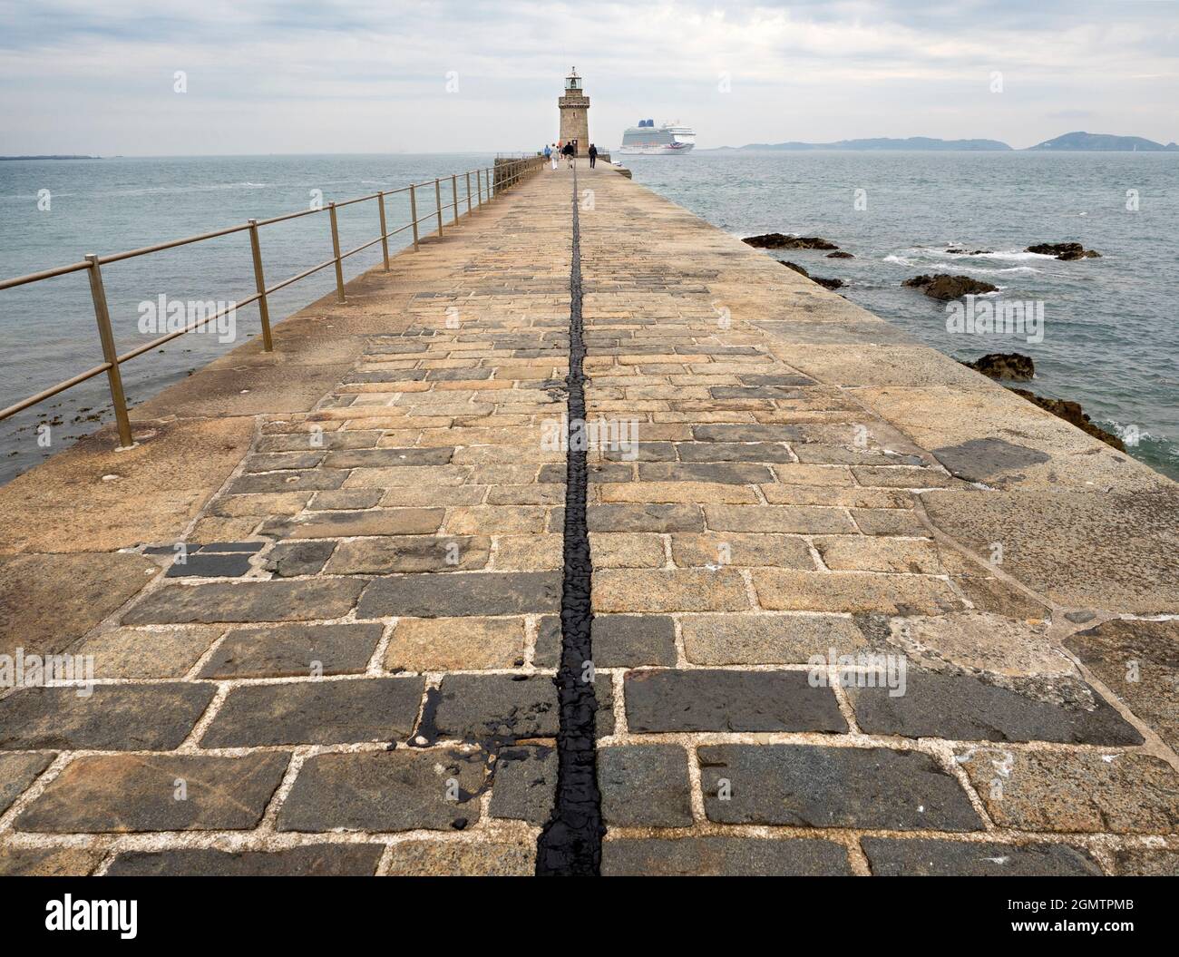 Guernsey, UK 2008; The end of the line. Castle Lighthouse was Built