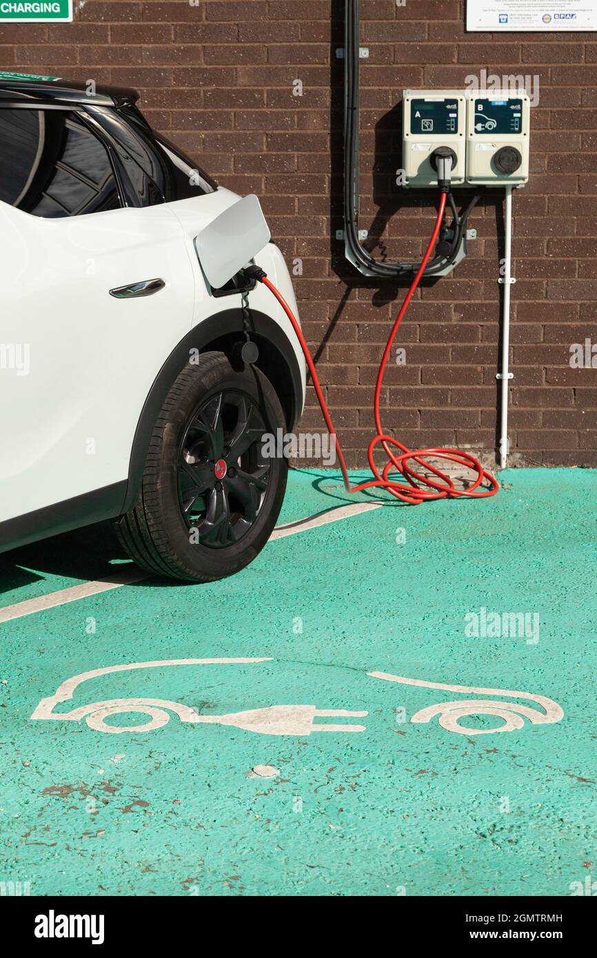 An electric on charge in Edinburgh Stock Photo