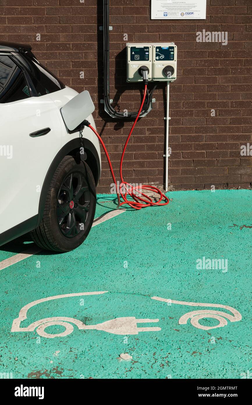 An electric on charge in Edinburgh Stock Photo