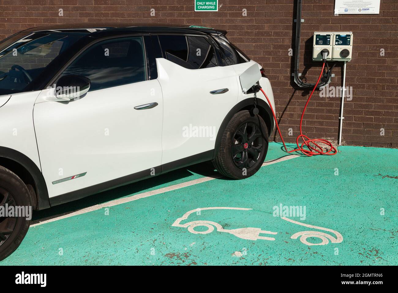 An electric on charge in Edinburgh Stock Photo